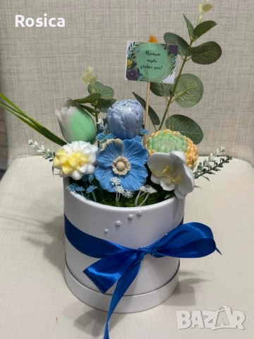 Сапунени цветя, снимка 12 - Подаръци за кръщене - 51537682