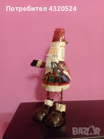 Ретро Дядо Мраз коледна украса от метал, снимка 2 - Декорация за дома - 48255619