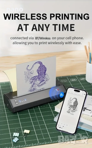 Tattoo printer/ термален тату принтер, за шаблони, татуировки/татуси, снимка 6 - Друго оборудване - 52418348
