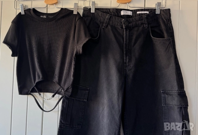Дънки и блузка Bershka, снимка 3 - Дънки - 52415645