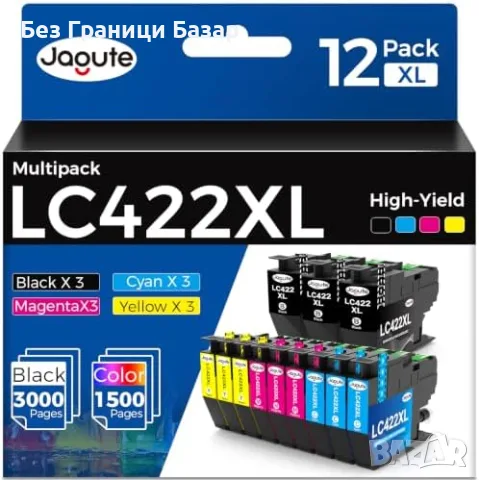 Нови 12 броя LC422XL мастилени касети за Brother MFC-J5340DW J5740DW J6940DW принтер мастило печат