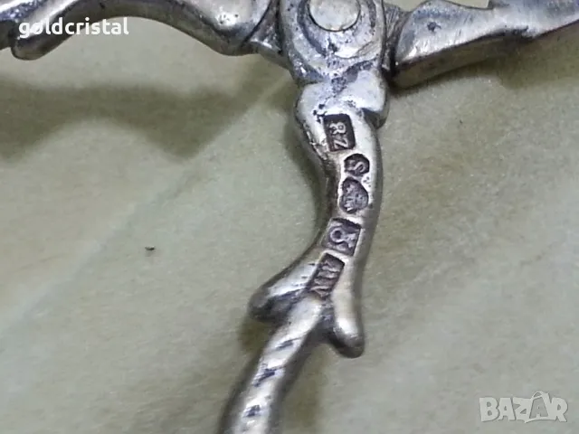 сребърна щипка за сервиране , снимка 4 - Антикварни и старинни предмети - 49201395