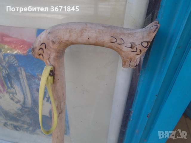 стара овчарска гега резбована, снимка 3 - Антикварни и старинни предмети - 52589216