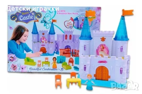 Замък къща за кукли музикален, с аксесоари , снимка 2 - Кукли - 48700502