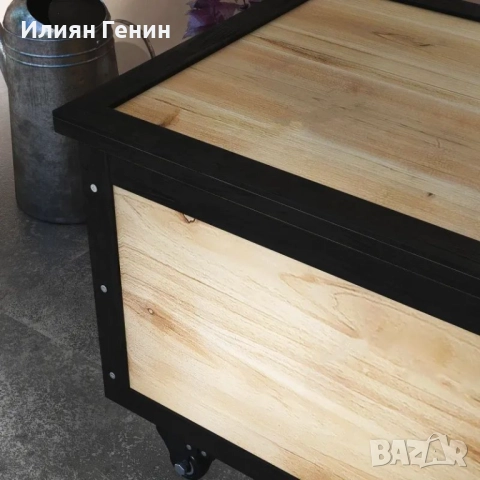 Градинска кутия за съхранение Outsunny, 121 литра, 2 колела, снимка 3 - Градински мебели, декорация  - 51715689