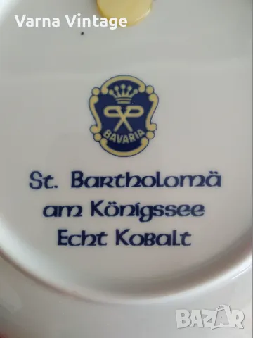 Колекционерска порцеланова коледна чиния WEINNACHTEN 1985. St. Bartholomä Германия., снимка 3 - Колекции - 49855369