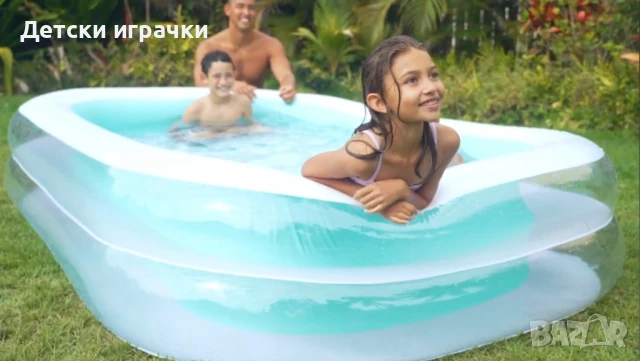Семеен надуваем басейн INTEX Family, 262 х 175 х 56 см, снимка 3 - Басейни и аксесоари - 50929876