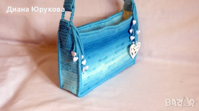 Дамска плетена чанта, снимка 2 - Чанти - 51187664