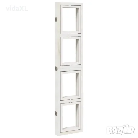 vidaXL Разделител за стая, 5 панела, бял, дърво пауловния масив, снимка 6 - Паравани - 56147280