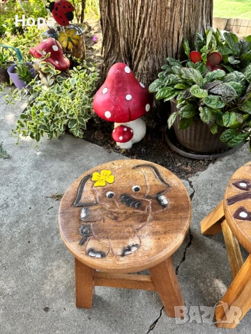 Столче /Табуретка от тиково дърво, снимка 9 - Декорация за дома - 35763318