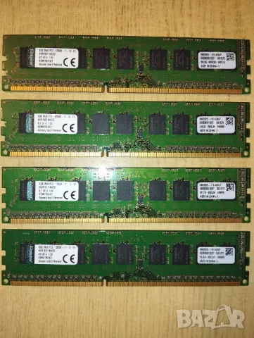 DDR3 32Gb ECC (4 x 8Gb) Kingston 1600MHz PC3-12800E, снимка 2 - RAM памет - 40486382