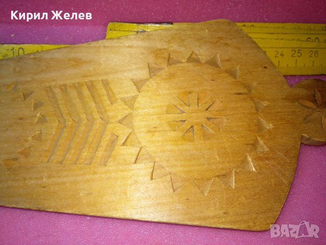 СТАРО ТРАДИЦИОННО РЕЗБОВАНО ДЪРВЕНО ВЕТРИЛО СУВЕНИР НАДПИСАНО 1974г ЕСТОНСКА ССР Гр ТАЛИН СССР 33110, снимка 5 - Антикварни и старинни предмети - 44222133