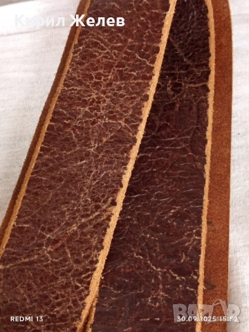 Винтидж кожен колан рядък много красив интересен модел 49425, снимка 4 - Колани - 51892783