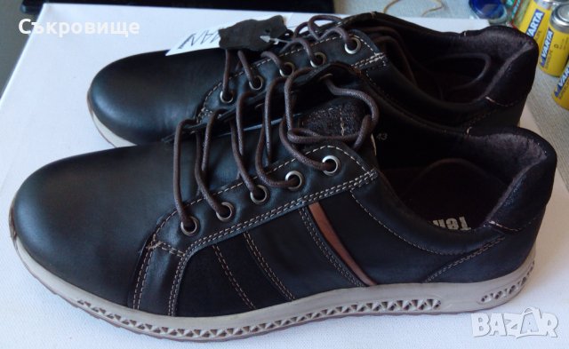 Нови кожени ежедневни обувки естествена кожа спортно елегантни Tendenz цвят кафе, снимка 2 - Ежедневни обувки - 39785555