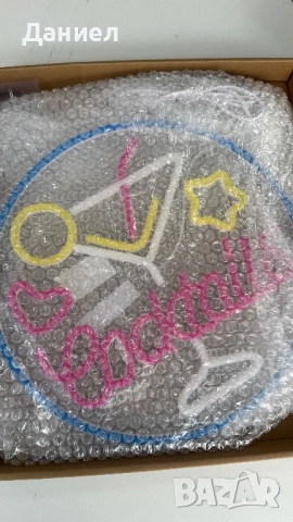 Промо Лед неон Коктейли 40 см на 40 см 5 вата Няколко режима на подсветка , снимка 2 - Рекламни табели - 52838477