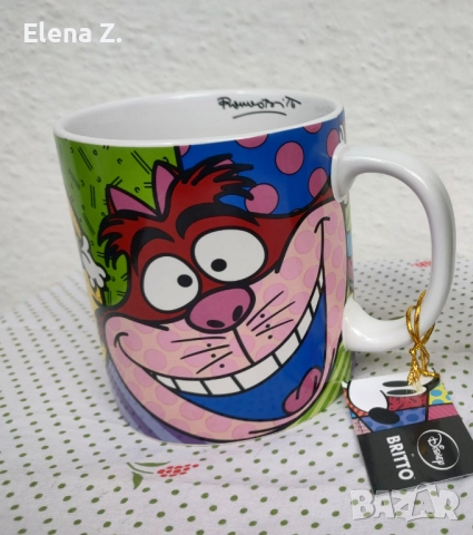 Голям мъг чеширската котка Romero Britto , снимка 2 - Декорация за дома - 52624562