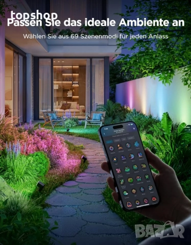 Нови 4 бройки в комплект LED прожектори Govee, IP67 водоустойчиво градинско осветление, RGBWIC ..., снимка 5 - Прожектори - 52261349