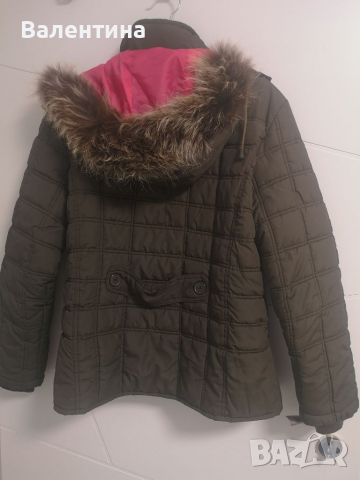 Дамско зимно яке с качулка естествена кожа, Authentic, 44 размер, XL, снимка 4 - Якета - 36211986