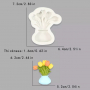Ваза с лалета букет цветя лале силиконов молд форма фондан шоколад глина смола, снимка 5