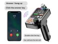 Q15 Автомобилен Bluetooth 5.0 FM трансмитер 3.1a Двойно USB зареждане Безжични разговори със свободн, снимка 1