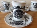 Сервиз за кафе български прозрачен порцелан 1970 г, снимка 5