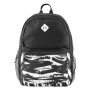 Ученическа раница, Черно - Бял, 33x13x46см,, снимка 2