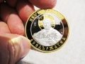Сребърна инвестиционна монета сребро 999 /1000 с 24к- Исус Христос  40 мм,сертификат, осветен