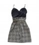 Къса официална рокля в черно и сиво, снимка 3
