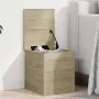 vidaXL Кутия за съхранение дъб сонома 30x35x35 см инженерно дърво, снимка 2