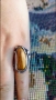 Дамски сребърен пръстен с тигрово око, снимка 1 - Пръстени - 36083447