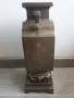 Япония 19-ти век 35см-7кг/стара японска бронзова ваза-кадилница с постамент, снимка 5