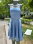 Луксозни сатенени рокли в Синьо светло синьо и Бяло, снимка 8