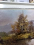 Стара маслена картина "Пейзаж с брези" – 78х59 см | Подписана, снимка 5