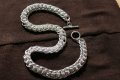 Дамско сребърно колие, снимка 4