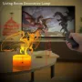 Холограмна 3D LED лампа Летящ Дракон-дистанционно управление 16 цвята+други режими на управление, снимка 3