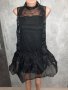 Нова черна рокля с панделка, снимка 2