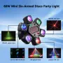 80W RGBW LED Beam Moving Head – 6-раменен въртящ сценичен ефект с DMX512 и дистанционно, снимка 6