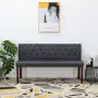 vidaXL Пейка, 148,5 см, сива, изкуствен велур(SKU: 288572), снимка 2