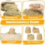 Кинетичен пясък Dynamic Sand – строителен комплект в куфар с машини и форми (750 г), снимка 3