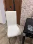 Комплект стъклена трапезна маса разтегателна +4 стола, снимка 4