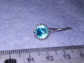 ПРЕКРАСНА ФИНА МАЙСТОРСКА СКЪПОЦЕННА СРЕБЪРНА ОБЕЦА СРЕБРО 925 с ЮВЕЛИРНО ФАСЕТИРАН СИН ЦИРКОН 38689, снимка 9