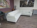 Светло кремав ъглов диван от плат с функция сън и чекмедже КS4815, снимка 11