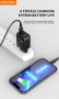 Зарядно за телефон адаптер 220V 38W USB3.0 + Type C  Digital One SP00925  abodos as-cs236 -5А Бързо , снимка 2