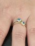 Златен пръстен с естествен топаз, снимка 8