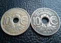 Стара монета 10 сантима 1926 г. и 1929 г.Франция - топ !, снимка 4