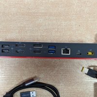 Докинг станция Lenovo ThinkPad Hybrid USB-C Dock 40AF (4К,5К)+Гаранция, снимка 2 - Части за лаптопи - 42279853