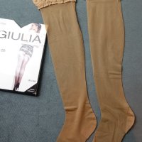 Giulia Chic 20 den размер 1/2 (XS/S) луксозни чорапи със силикон и ръб отзад в цвят  , снимка 7 - Бельо - 41460172