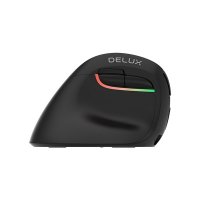 Мишка Безжична Блутут Delux M618ZD 2400DPI 6btns Вертикална за лява ръка RGB LED подсветка, снимка 1 - Клавиатури и мишки - 39065873