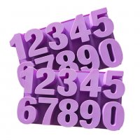 Големи едри числа цифри цифра силиконов молд форма калъп гипс сапун свещ восък шоколад, снимка 4 - Форми - 35811946