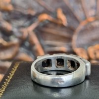 Сребърен пръстен с оникс 925 , снимка 7 - Пръстени - 41743021